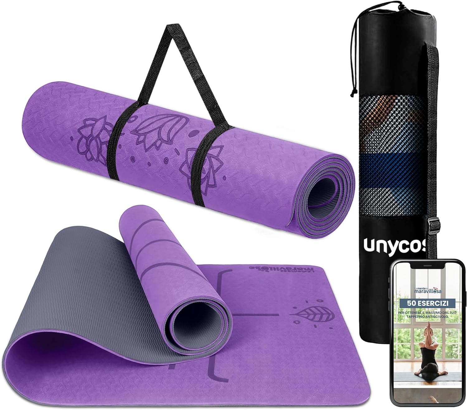 La mente es maravillosa - tappetino yoga. Photo by Amazon