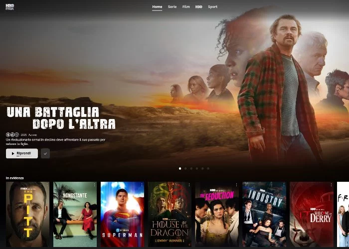 HBO Max Italia catalogo